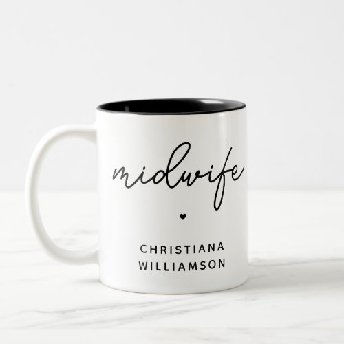 Custom Midwife Appreciation Midwifery Gifts Two_Tone Coffee Mug