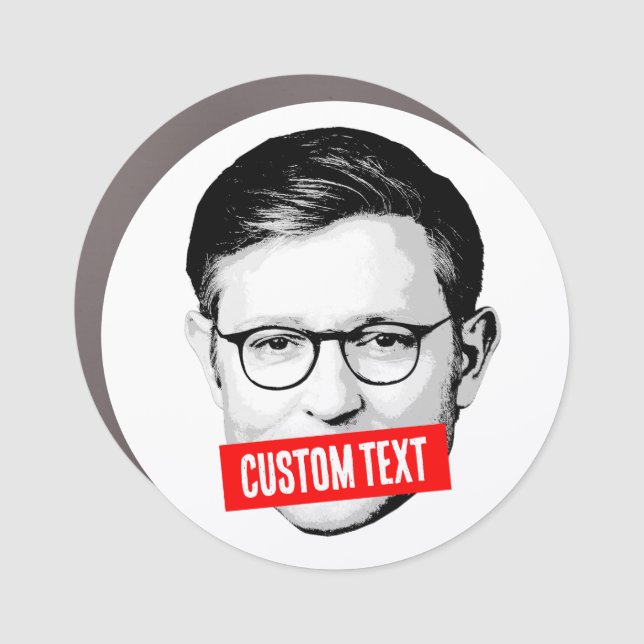 Custom Mike Johnson Message Car Magnet (Front)