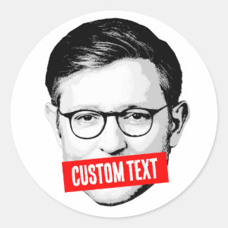 Custom Mike Johnson Message Classic Round Sticker