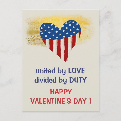 Custom Military Army Soldier Valentines Day Holiday Postcard
