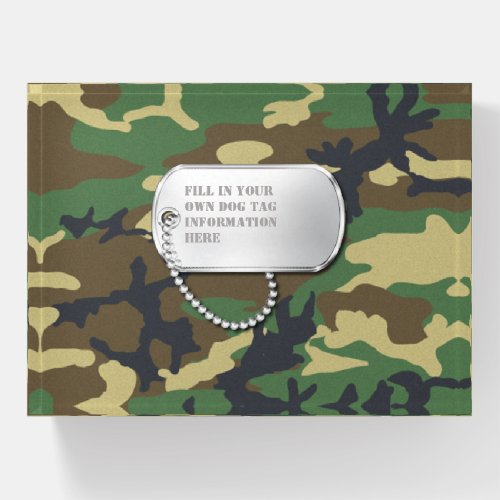Custom Military Dog Tag Paperweight