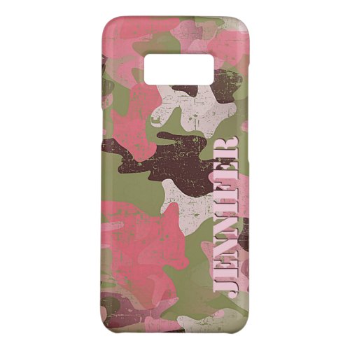 Custom Military Green Pink Camouflage Pattern Case_Mate Samsung Galaxy S8 Case
