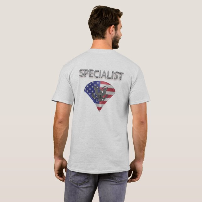 Custom Military  Rank Specialist T-Shirt (Back Full)