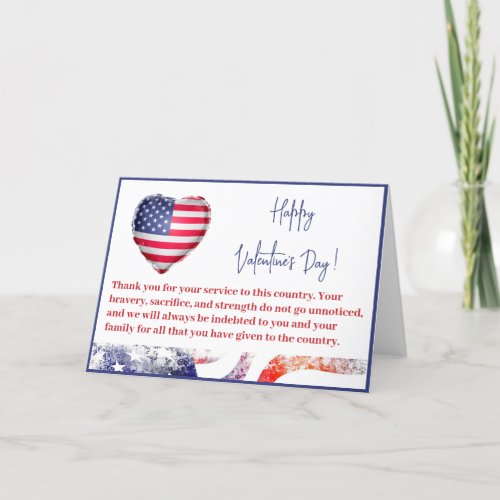 Custom Military Soldier Army Valentines Day  Holiday Card