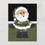 Custom Military Soldier Christmas Santa Holiday Postcard at Zazzle