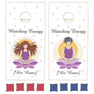Custom Mindful Couple Cornhole Set | Names & Text
