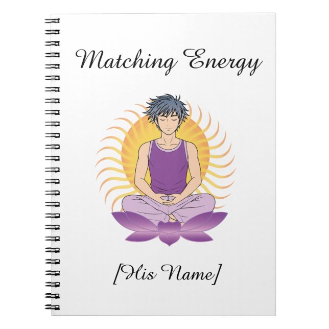 Custom Mindful Notebook for Him | Name & Text (Front)
