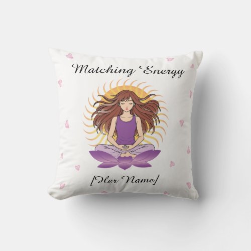 Custom Mindful Throw Pillow for Her | Name & Text