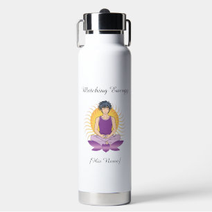 Custom Mindful Water Bottle for Him Name & Text
