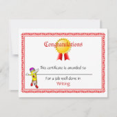Custom Mini Award Certificates (Front)