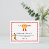 Custom Mini Award Certificates (Standing Front)