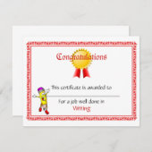 Custom Mini Award Certificates (Front/Back)