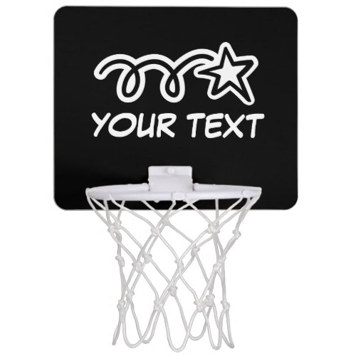 Custom mini basketball hoop net with star logo