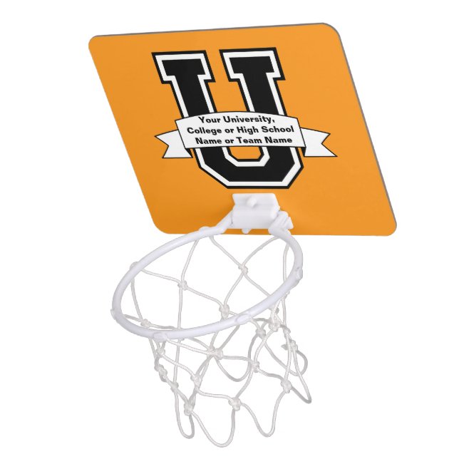 Custom Mini Basketball Hoop - Personalized Design (Above)