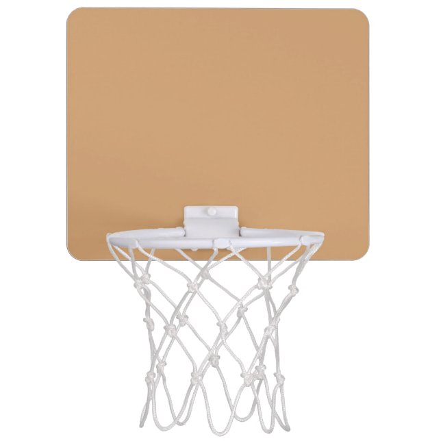 Custom Mini Basketball Hoop – Warm Sand (Front)