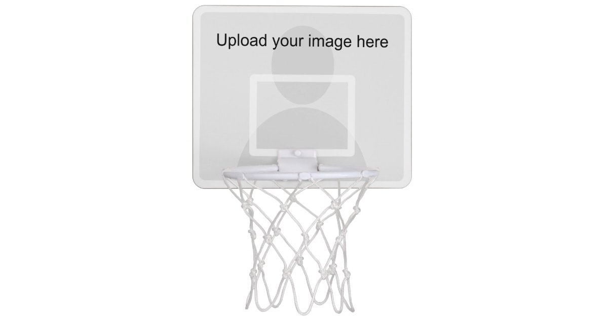 Custom Mini Basketball Hoop With Backboard Frame Zazzle Com