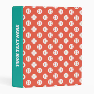Custom mini binder with cute tennis ball pattern