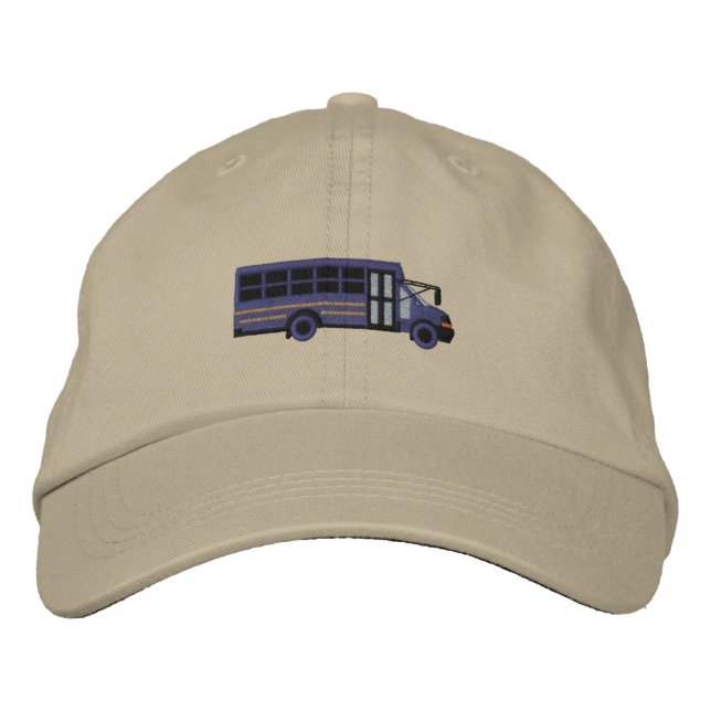Custom Mini Bus Shuttle Embroidery Embroidered Baseball Cap (Front)