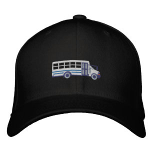 Custom Mini Bus Shuttle Large Embroidery Embroidered Baseball Hat