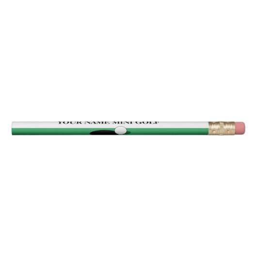 Custom mini golf score pencils with eraser (Front)