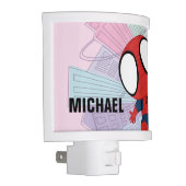 Custom Mini Spider-Man & City Graphic Night Light (Right)