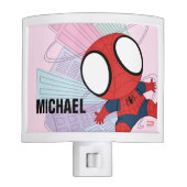 Custom Mini Spider-Man & City Graphic Night Light (Front)