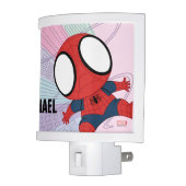 Custom Mini Spider-Man & City Graphic Night Light (Left)