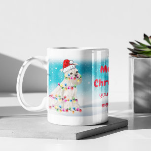 Custom Miniature Schnauzer Merry Christmas Pet Dog Coffee Mug