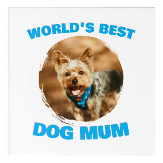 Custom Minimal Best Dog Cat Mom Mum Pet Cute Gift Acrylic Print