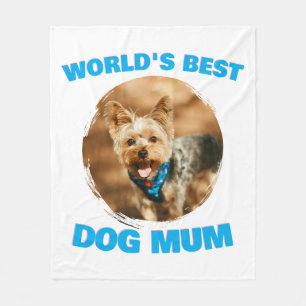 Custom Minimal Best Dog Cat Mom Mum Pet Cute Gift Fleece Blanket