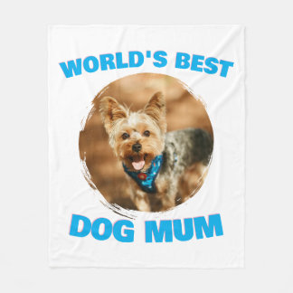 Custom Minimal Best Dog Cat Mom Mum Pet Cute Gift Fleece Blanket