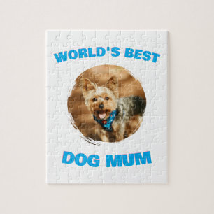 Custom Minimal Best Dog Cat Mom Mum Pet Cute Gift Jigsaw Puzzle