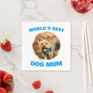 Custom Minimal Best Dog Cat Mom Mum Pet Cute Gift Napkins