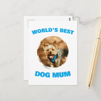 Custom Minimal Best Dog Cat Mom Mum Pet Cute Gift Postcard