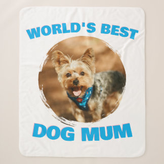 Custom Minimal Best Dog Cat Mom Mum Pet Cute Gift Sherpa Blanket