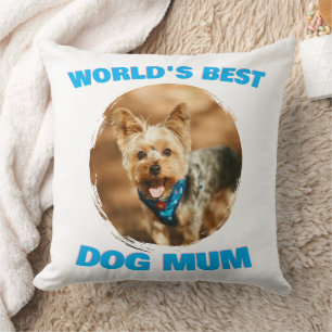 Custom Minimal Best Dog Cat Mom Mum Pet Cute Gift Throw Pillow