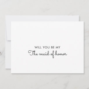 Custom Minimal Bridesmaid Proposal Card