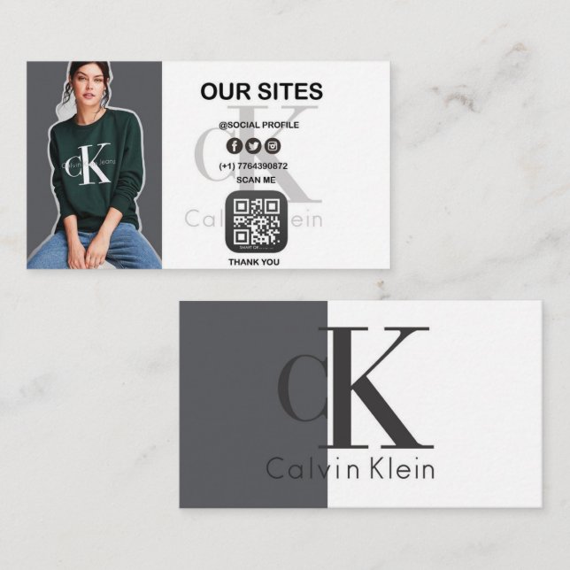 custom Minimal Business Card with QR Code – Modern (Front/Back)