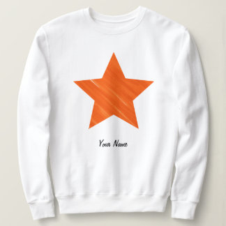 Custom Minimal Cool Aesthetic Orange Star Sweatshirt