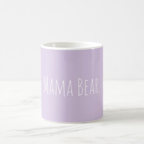 Custom Minimal Mama Bear Lilac Purple Coffee Mug