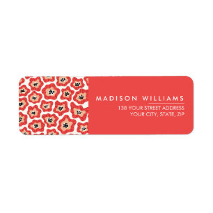 Custom Minimal Modern Flowers Label