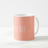 Custom Minimal Queen Bee Coral Coffee Mug (Front Right)