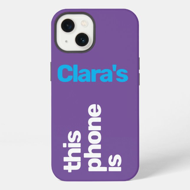 custom minimal simple modern  iphone case (Back)