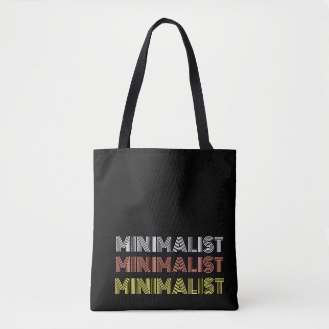 custom minimal simple modern text monochrome tote bag (Front)