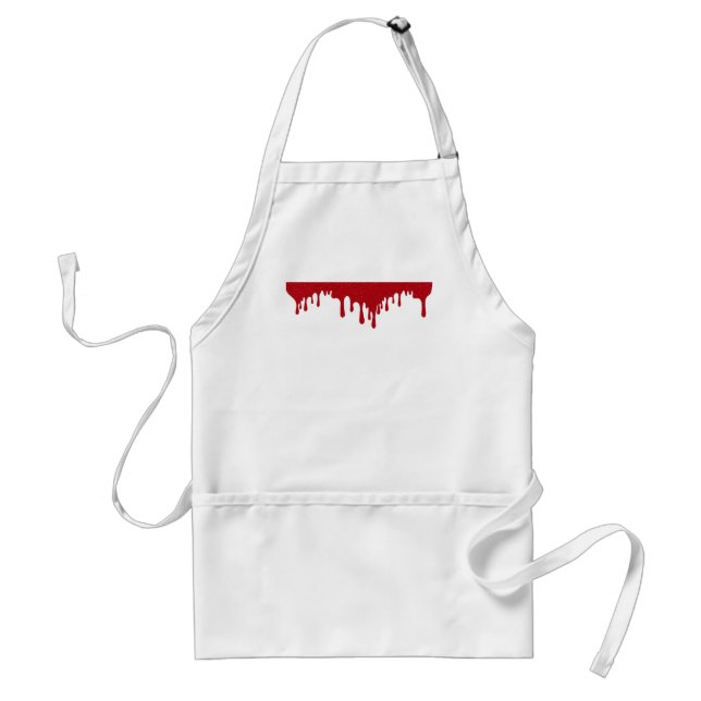 Custom Minimal Tomato Red Drip Apron (Front)