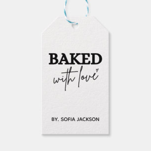Custom Minimalist Baked With Love Gift Tags