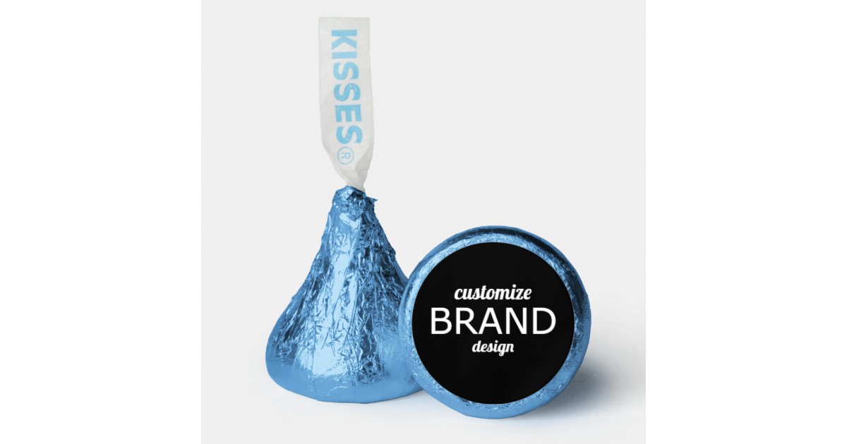 Custom Minimalist Branding Logo Black White Blue Hershey®'s Kisses