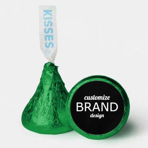 Custom Minimalist Branding Logo Black White Green Hersheys Kisses