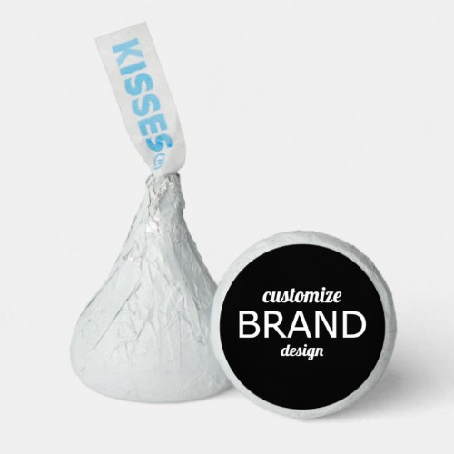 Custom Minimalist Branding Logo Black White  Hersheys Kisses