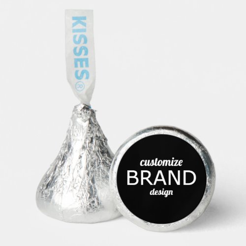 Custom Minimalist Branding Logo Black White Silver Hersheys Kisses